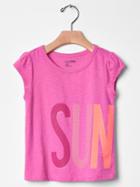 Gap Embellished Graphic Tee - Happy Pink