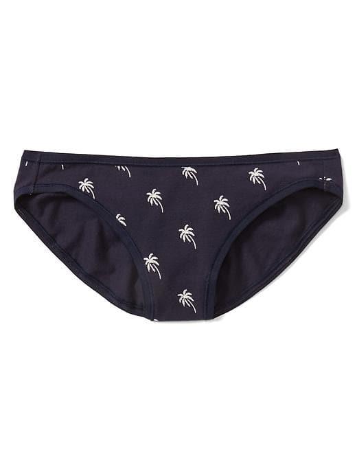 Gap Women Stretch Cotton Low Rise Bikini - Toss Palm Dark Indigo