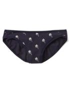 Gap Women Stretch Cotton Low Rise Bikini - Toss Palm Dark Indigo