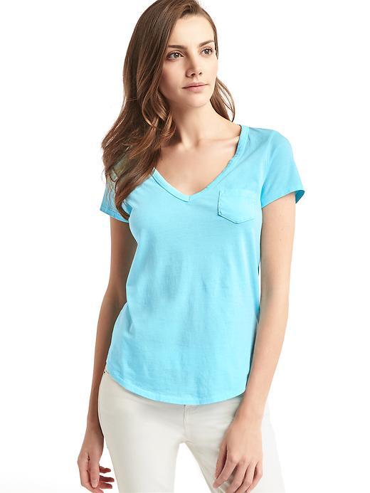 Gap Vintage Wash V Neck Tee - Sorbet