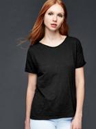 Gap Slub Roll Sleeve Tee - True Black