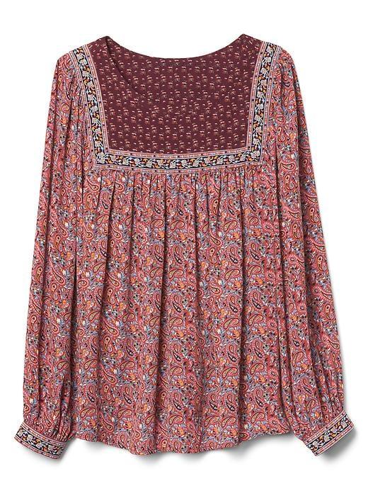 Gap Mix Print Paisley Top - Pink Floral