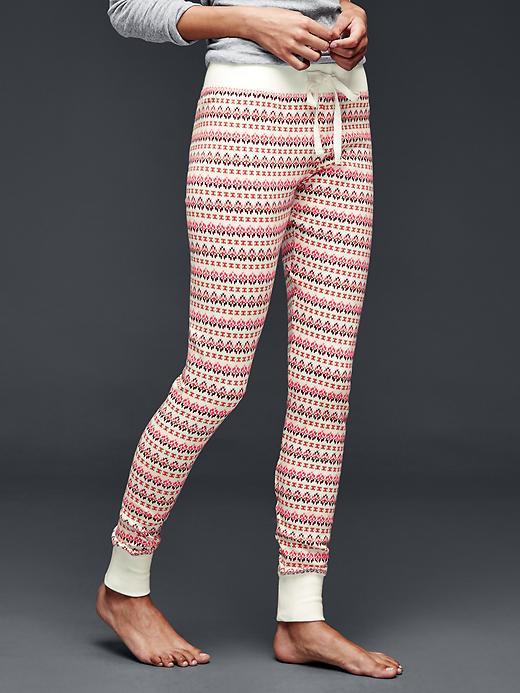 Gap Women Printed Cotton Leggings - Fire Coral