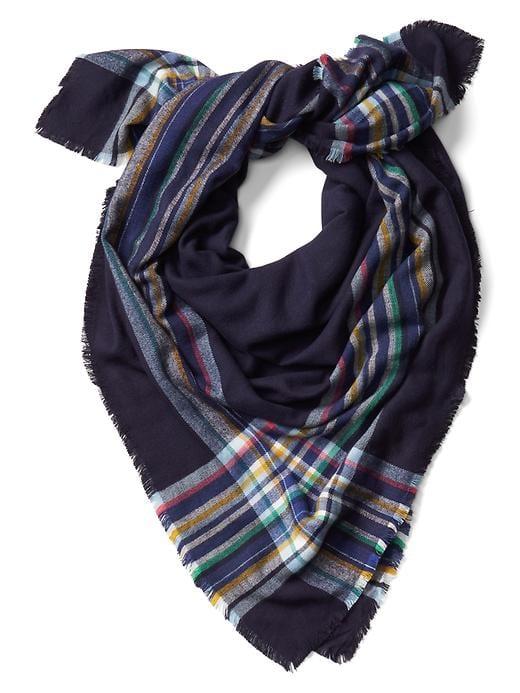 Gap Women Drapey Plaid Scarf - Dark Night
