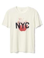Gap Men Nyc Apple Abstract Graphic Tee - New Off White