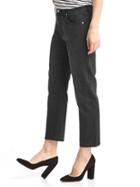 Gap Women Mid Rise Vintage Straight Jeans - Black