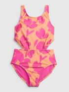 Kids Recycled Cutout Swim One-piece