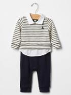 Gap Stripe 3 In 1 Layered One Piece - Blue Stripe
