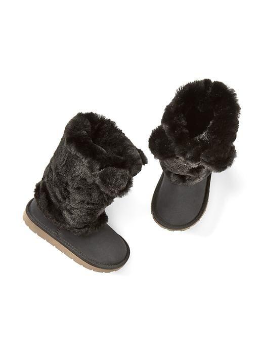 Gap Cozy Bear Booties - True Black