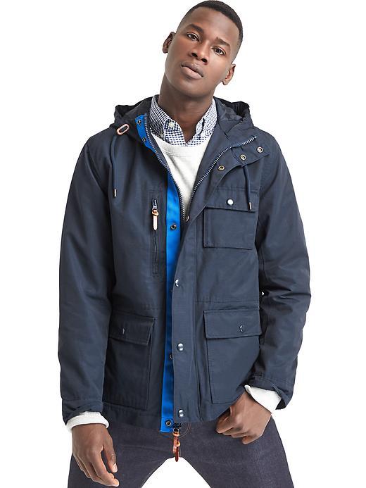 Gap Men Hooded Parka - True Indigo