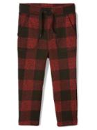 Gap Buffalo Plaid Fleece Pants - Modern Red