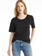 Gap Vintage Wash Sueded Boyfriend Tee - True Black