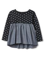 Gap Mix Fabric Swing Top - Blue Heart