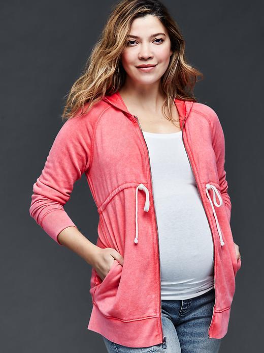 Gap Women Essential Zip Hoodie - Rose Bush