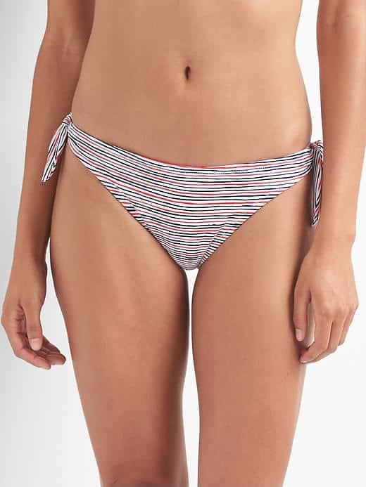 Gap Women Side Tie Bikini Bottom - Blue Stripe