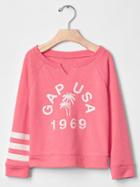 Gap Beach Graphic Sweatshirt - Neon Flamingo