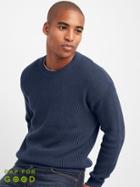 Gap Men Shaker Stitch Crewneck Sweater - Navy Heather