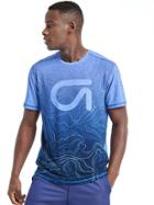 Gap Men Gapfit Breathe Graphic Crewneck T Shirt - Radiant Blue