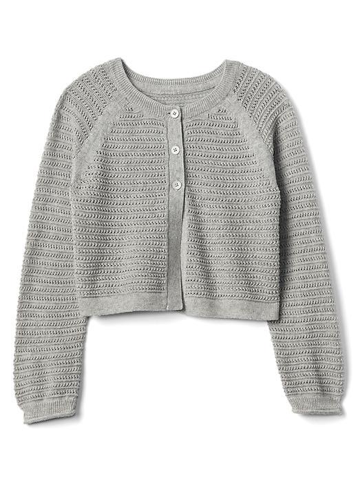 Gap Ribbed Cardigan - Light Heather Gray