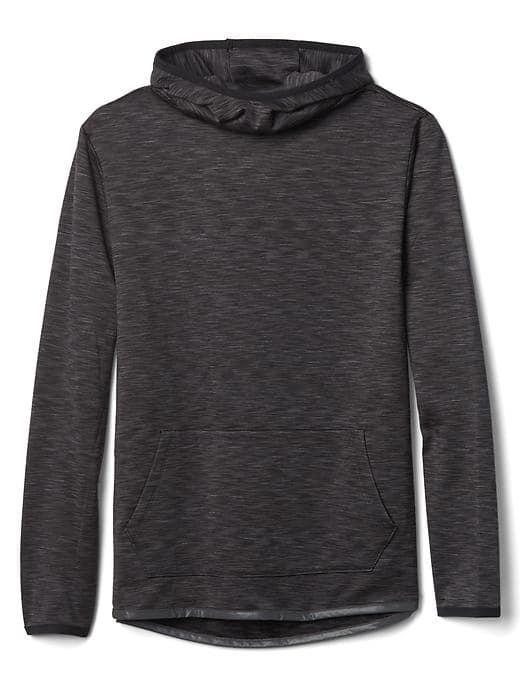 Gap Men Orbital Fleece Spacedye Pullover Hoodie - Heather Black