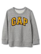 Gap Sherpa Logo Crew Pullover - Grey Heather