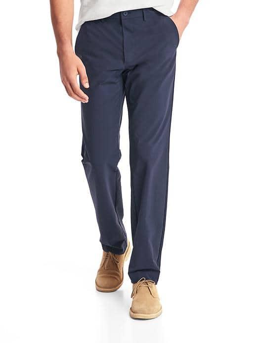 Gap Men Performance Straight Fit Khakis - True Indigo