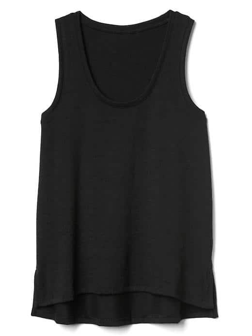 Gap Women Softspun Scoopneck Tank - True Black