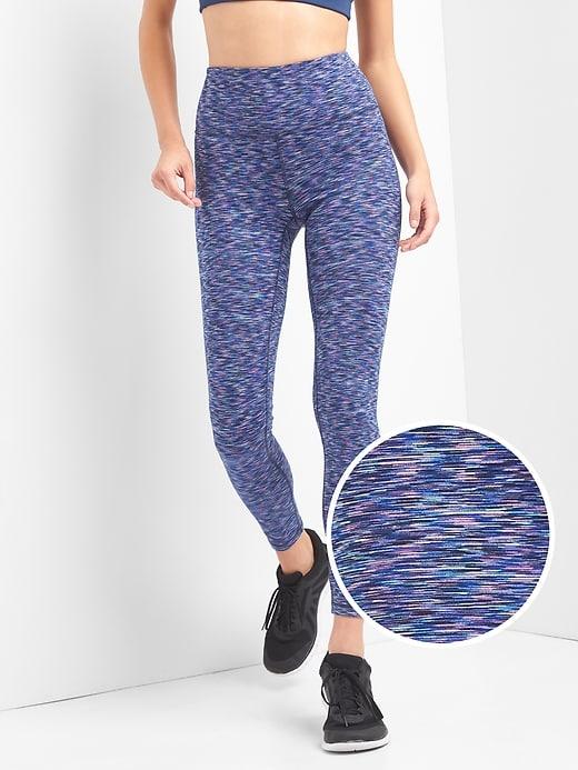 Gap Gfast High Rise Blackout Spacedye Leggings - Blue Spacedye