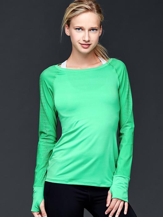 Gap Gapfit Mesh Back Shirt - Bright Meadow