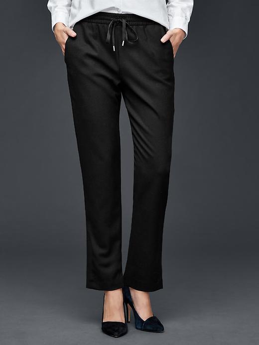 Gap Women Flannel Joggers - True Black
