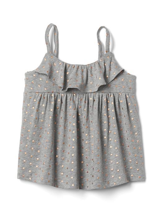 Gap Ruffle Spaghetti Top - Dot Print