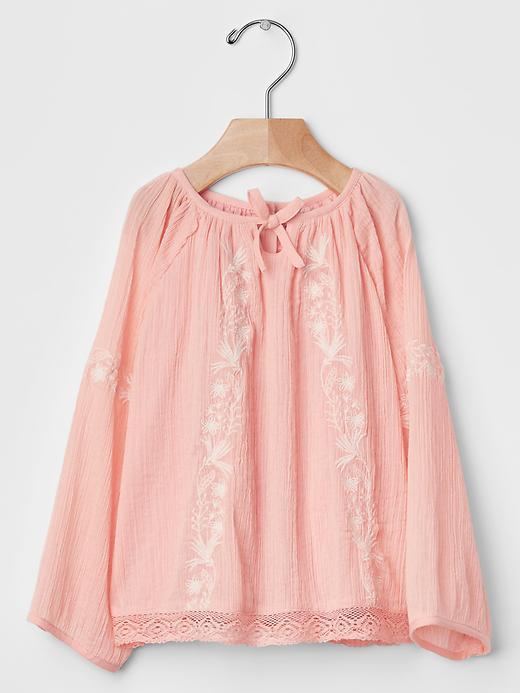 Gap Floral Peasant Top - Creamy Coral