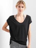 Gap Gapfit Breathe Side Tie Tee - True Black