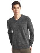Gap Men V Neck Sweater - Charcoal Gray