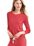 Gap Women Pure Body Long Sleeve Tee - Red/white Stripe