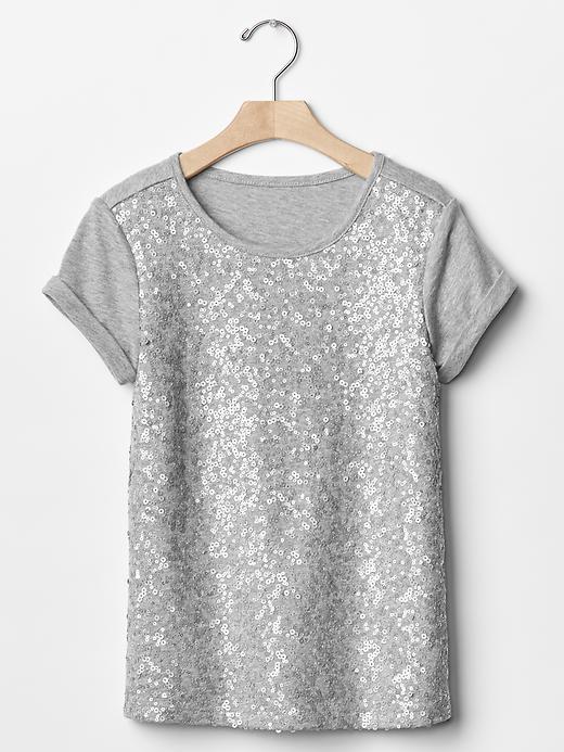 Gap Sequin Tee - Grey Heather