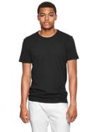 Gap Mens Crewneck Short Sleeve Solid Color T Shirt - True Black