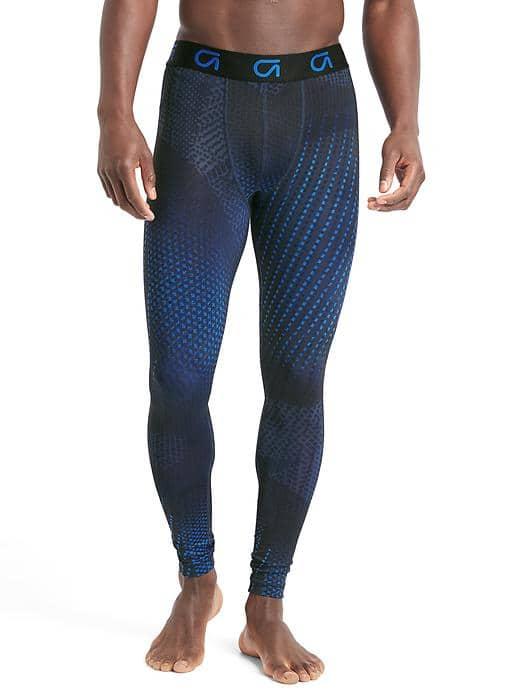 Gap Men Compression Base Layer Tights - Light Blue/navy