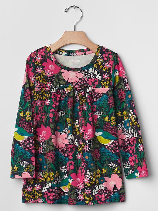 Gap Spring Print Tunic Top - Blue Floral