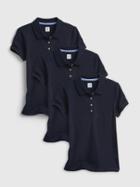 Kids Organic Cotton Uniform Polo Shirt Shirt (3-pack)