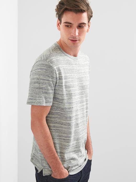 Gap Men Softspun Crewneck Tee - New Heather Grey