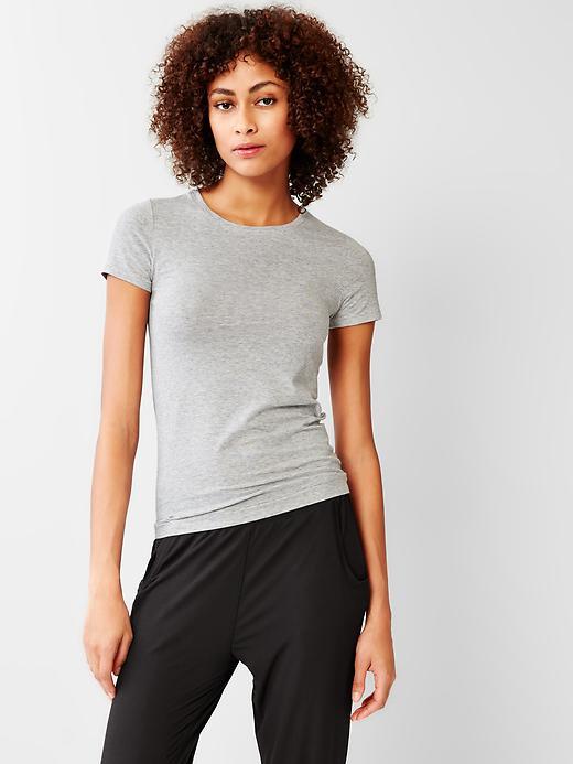 Gap Pure Body Short Sleeve Tee - Regina Stripe Grey