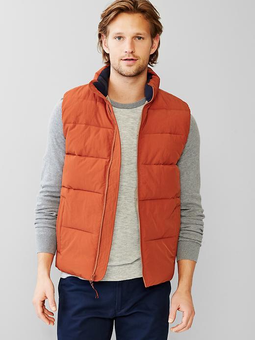 Gap Men Primaloft Quilted Vest - Copper Velvet