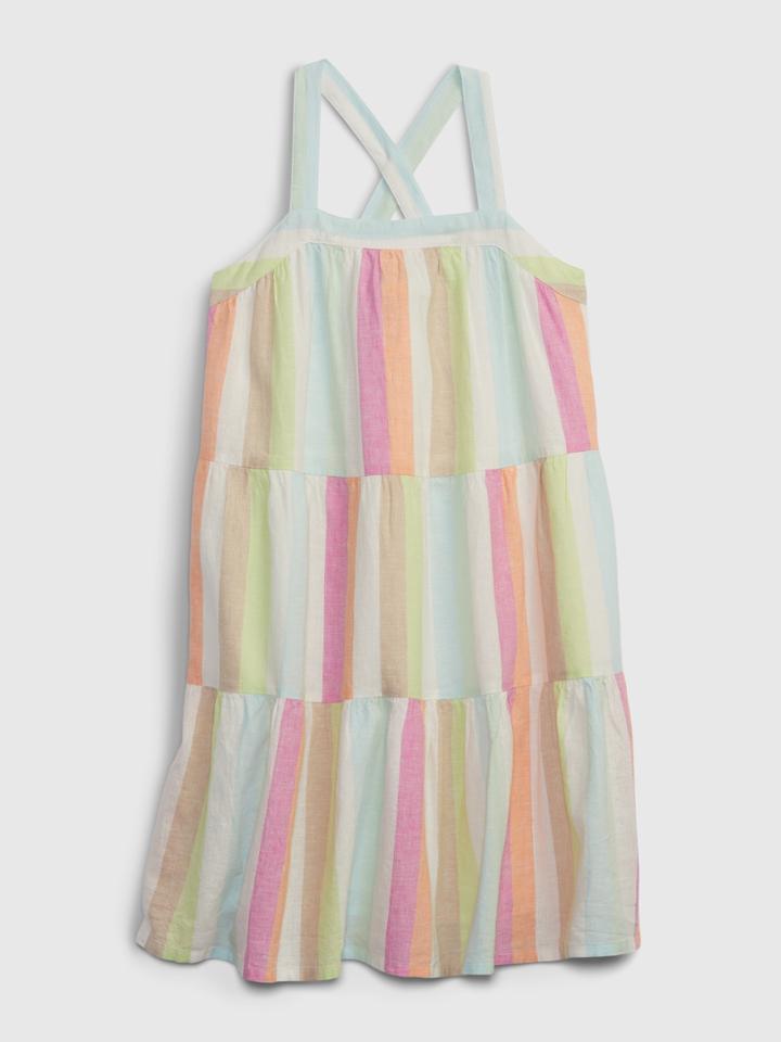 Kids Striped Tiered Tank Dress
