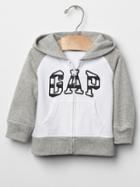 Gap Logo Raglan Zip Hoodie - White