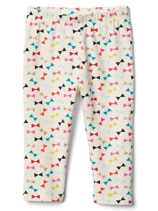 Gap Print Stretch Jersey Leggings - Ivory Frost
