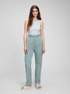 High Rise Pleated Khaki With Washwell