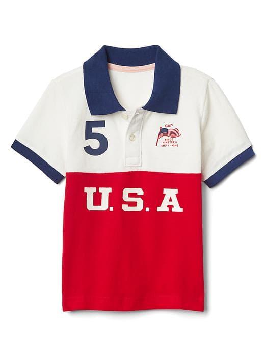 Gap Sporty Logo Colorblock Polo - New Off White