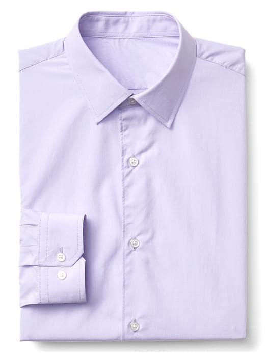 Gap Men Supima Cotton Slim Fit Shirt - Purple