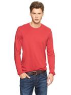 Gap The Essential Long Sleeve Crewneck T - Faded Red